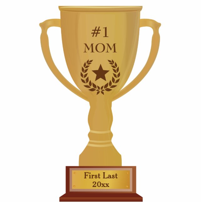 # 1 Mum Trophy Award Photo Sculpture (Front)