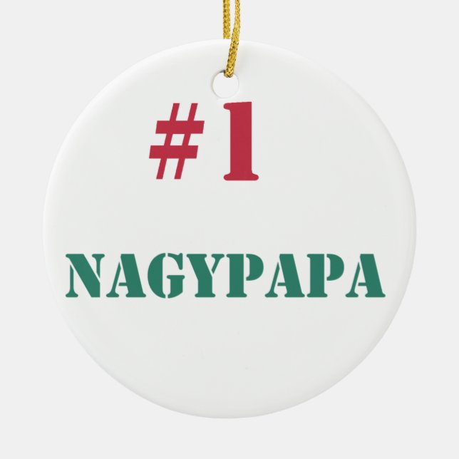 #1 Nagypapa Ceramic Tree Decoration (Front)