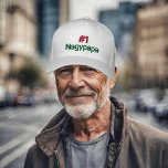 #1 Nagypapa Custom Baseball Cap<br><div class="desc">#1 Nagypapa  text design in Hungarian . It  means number one Granddad . It comes in red,  white and green .Great gift for  your nagypapa .Design by Alma Wad . This design is popular on T-shirts  as well .</div>
