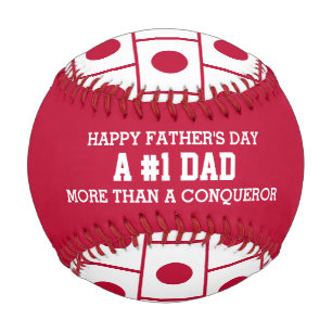 #1 NUMBER 1 DAD Father's Day JAPAN FLAG Baseball