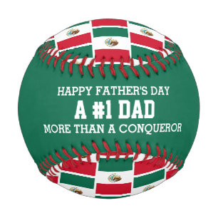 #1 NUMBER 1 DAD Father's Day MEXICO FLAG Baseball