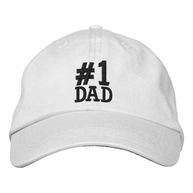 #1 Number One DAD Embroidered Cap (Front)