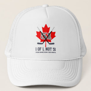 1 of 1 Not 51 Canadian Identity Maple Leaf Hockey Trucker Hat