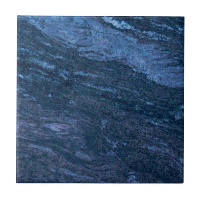1 of 2 Rich Blue Faux Granite Repro Field Wall Tile (Front)