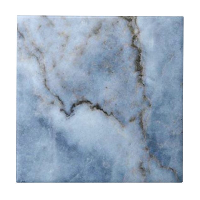 1 of 3 light blue faux veined stone  tile (Front)
