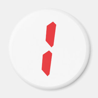 1 one red alarm clock digital magnet