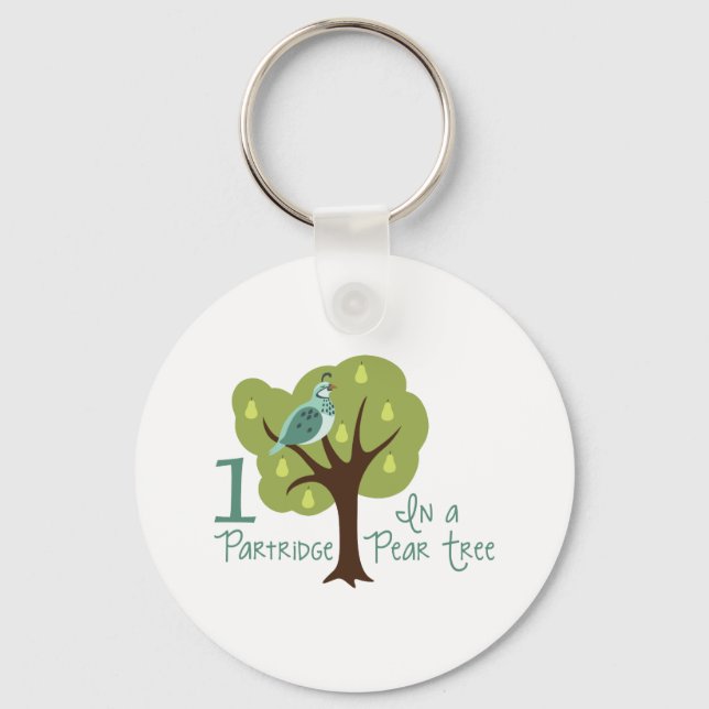 1 Partridge In Pear Tree Key Ring (Front)