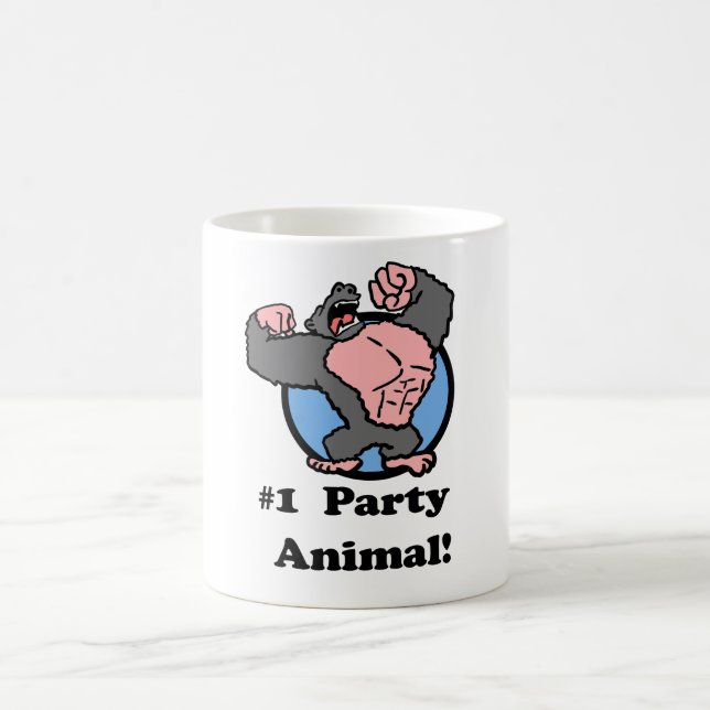 #1 Party Animal Gorilla Coffee Mug (Center)
