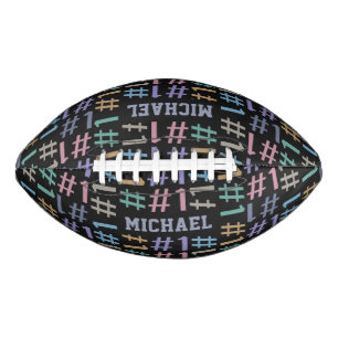 “# 1” Pattern custom name football American Football
