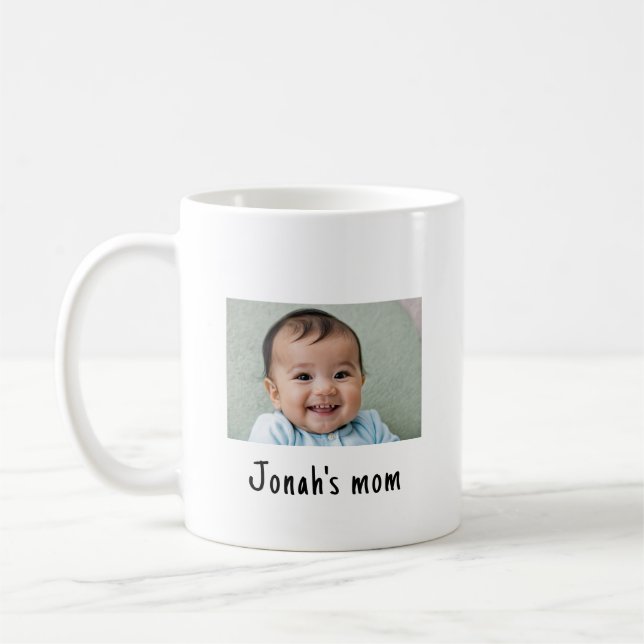 1 Personalised Baby Photo Coffee Mug 11 oz - 15 oz (Left)