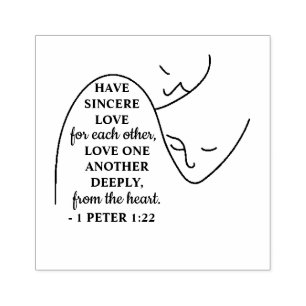 1 Peter 1:22 - Valentines Day Bible Verse  Rubber Stamp