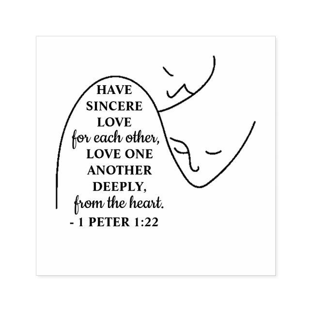 1 Peter 1:22 - Valentines Day Bible Verse  Rubber Stamp (Imprint)