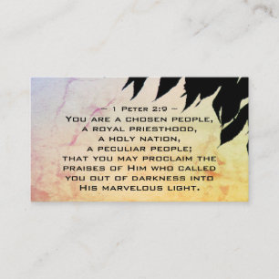 1 Peter 2:9 You are a Chosen People, Bible Business Card