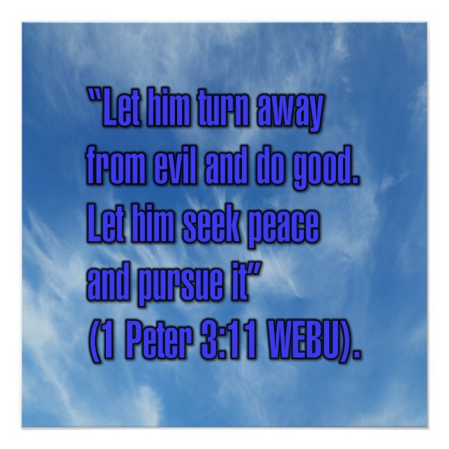 1 Peter 3:11 WEBU Poster (Front)