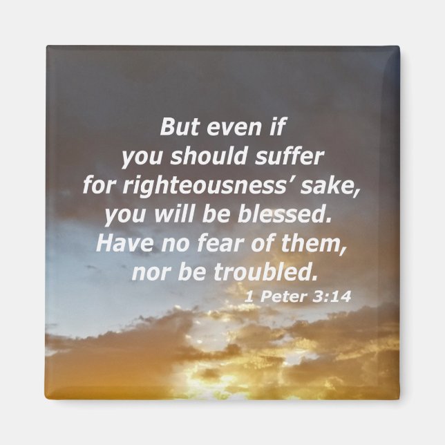 1 Peter 3:14 Magnet (Front)