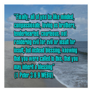 1 Peter 3:8-9 WEBU Poster