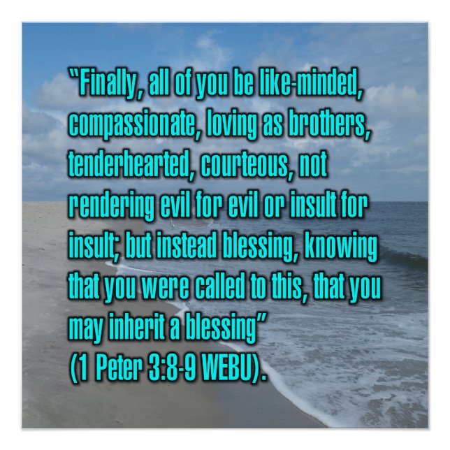 1 Peter 3:8-9 WEBU Poster (Front)