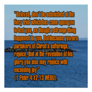 1 Peter 4:12-13 WEBU Poster