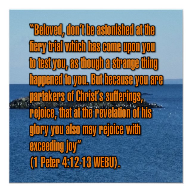 1 Peter 4:12-13 WEBU Poster (Front)