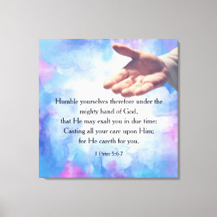 1 Peter 5:6-7 Canvas Print
