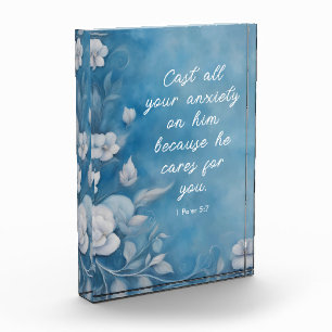 1 Peter 5:7 Bible Verse Image Photo Block