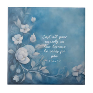 1 Peter 5:7 Bible Verse Image Tile