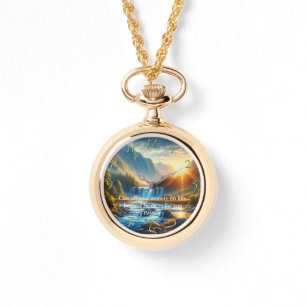 1 Peter 5:7 Gold Christian Faith Prayer Watch