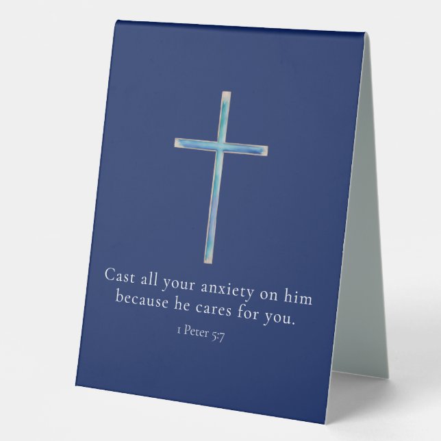 1 Peter 5:7 Minimalist Cross (Front)