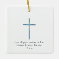 1 Peter 5:7 Minimalist Cross