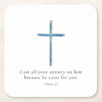 1 Peter 5:7 Minimalist Cross ]