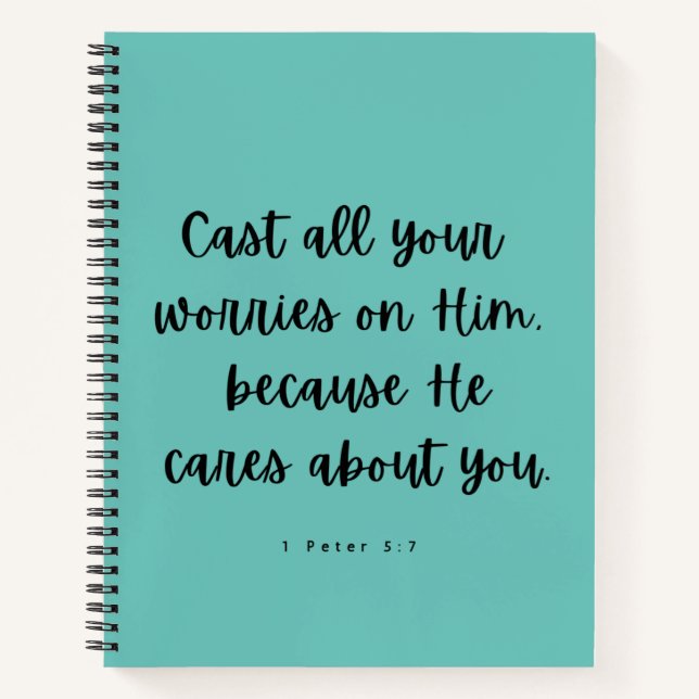 1 Peter 5:7 Notebook (Front)