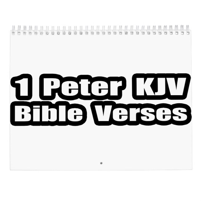 1 Peter KJV Bible Verses Quotes Calendar (Back)