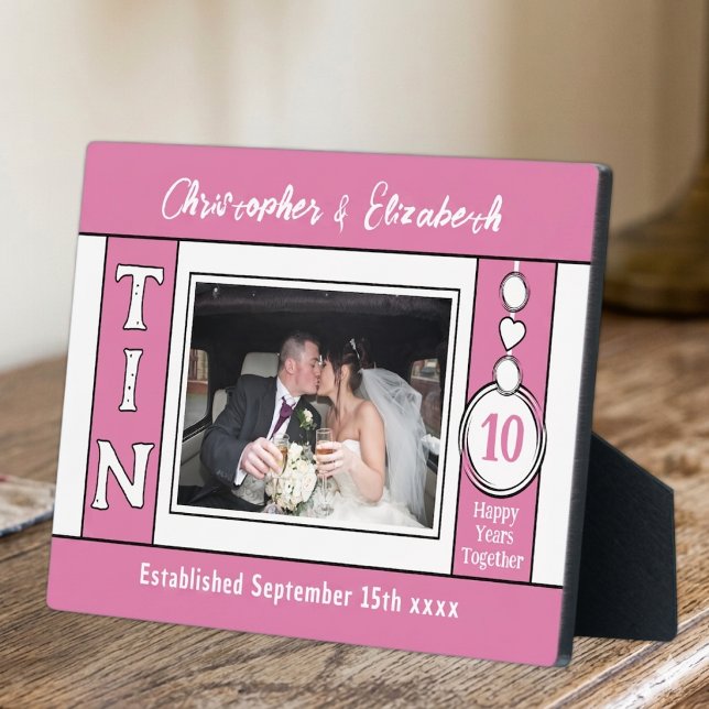 1 photo 10th anniversary pink plaque (Creator Uploaded)