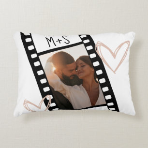 1 Photo Couples Filmstrip Boyfriend Girlfriend  Decorative Cushion