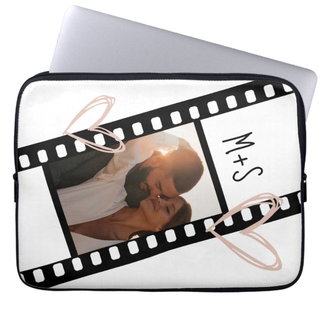 1 Photo Couples Filmstrip Boyfriend Girlfriend  Laptop Sleeve (Front)
