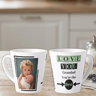 1 photo love you grandad green latte mug