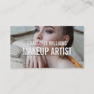 1 Photo Modern Makeup Artist Business Card