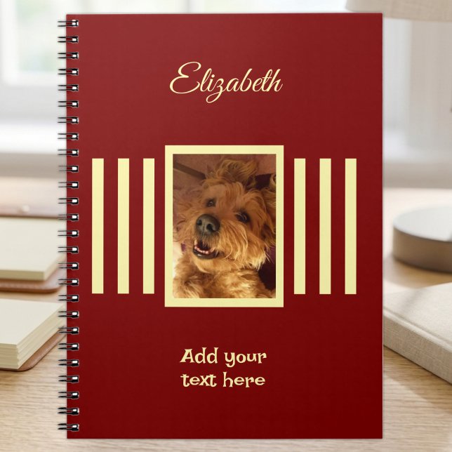 1 photo name text burgundy yellow notebook (Creator Uploaded)