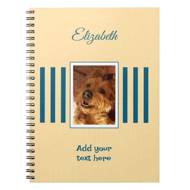 1 photo name text peach blue notebook (Front)