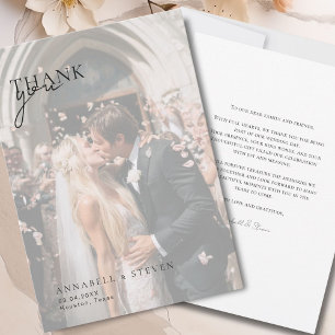 1 Photo Wedding Thank You Card