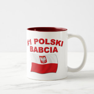 #1 Polski Babcia Two-Tone Coffee Mug