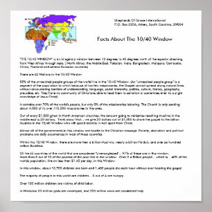 1 Poster - Facts about the 10/40 Window