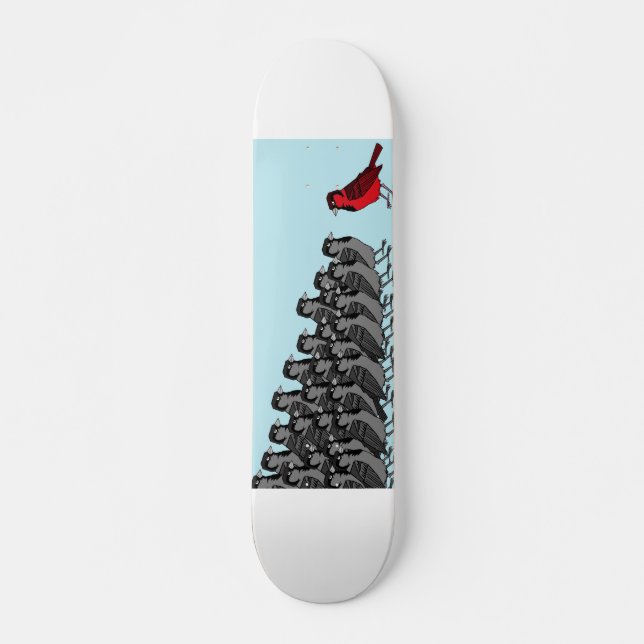 1 red bird skateboard (Front)
