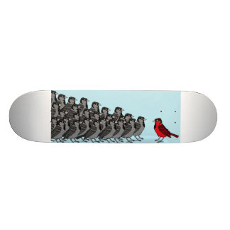 1 red bird skateboard
