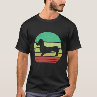 1 Retro Vintage Sunset Doxie Dachshund Dog Breed S T-Shirt