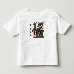 1 Rex Dinosaur Birthday T-Shirt