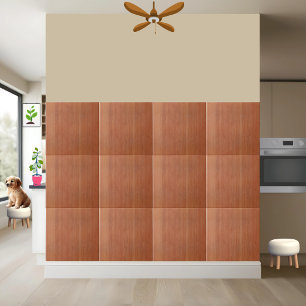 #1 Rustic Burnt Orange Wood Texture Ceramic Tile