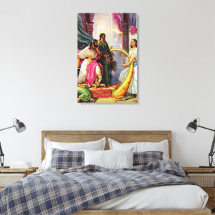 1 Samuel 16:14-23 David Plays His Harp for Saul ca Canvas Print