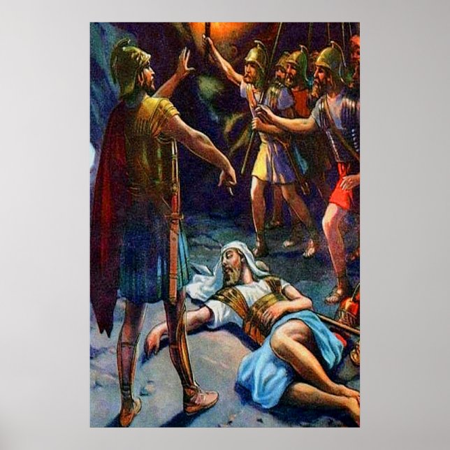 1 Samuel 24 David Spares Saul's Life poster (Front)