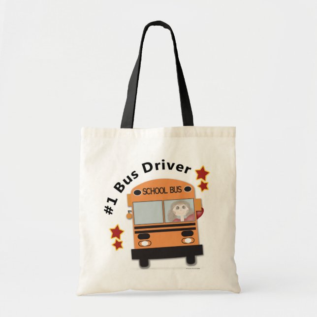 #1 School Bus Driver Tote Bag (Front)